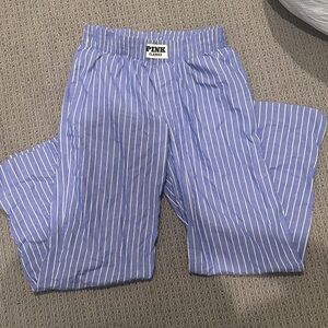 Victoria’s Secret Pink BOYFRIEND BOXER PAJAMA PANTS blue